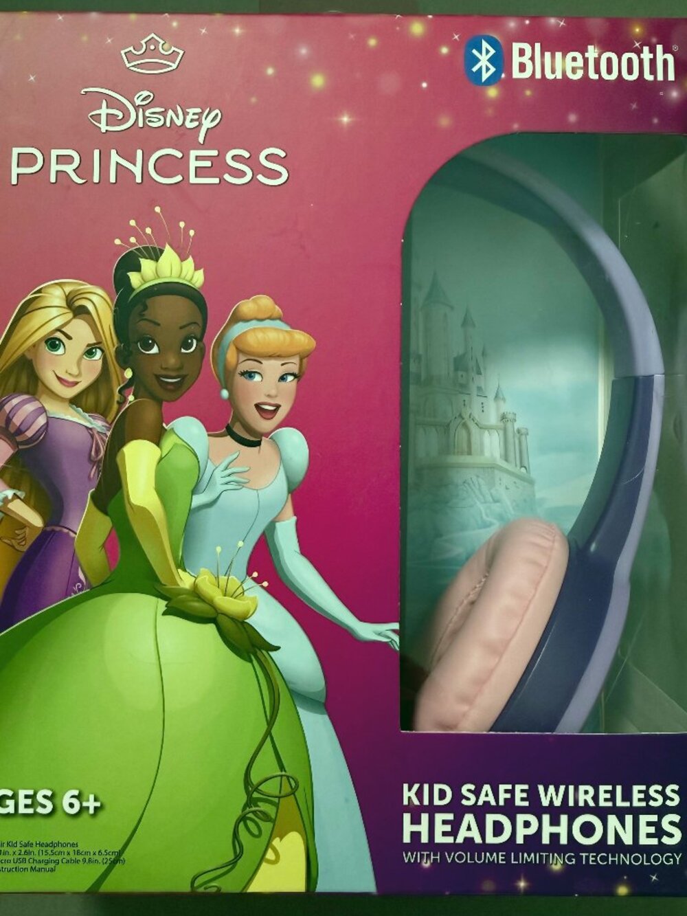 Disney Princess Kids Bluetooth Headphones Wireless Volume Limited eKids NEW Box